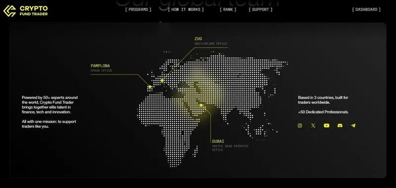 The company has offices in different countries