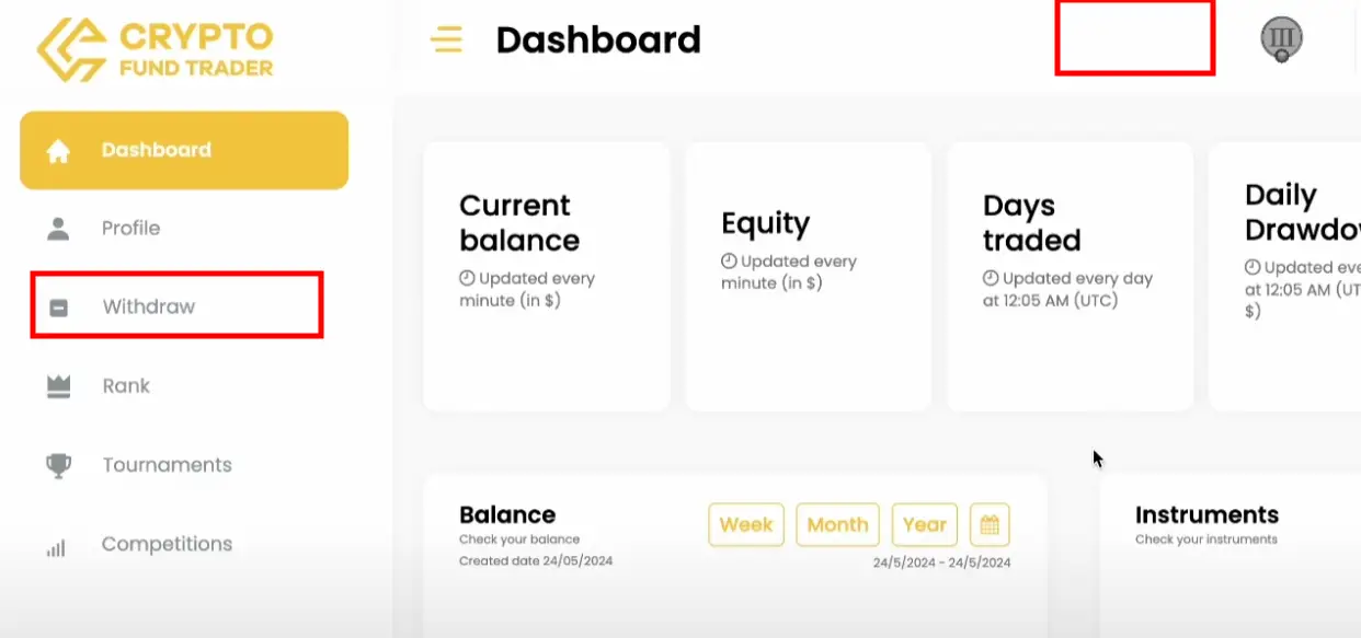 How to withdraw funds from a trader's crypto fund