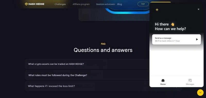 Live support chat